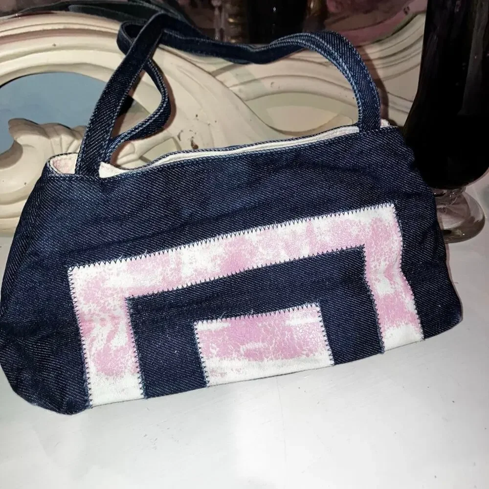 Vintage 90s y2k denim mini purse